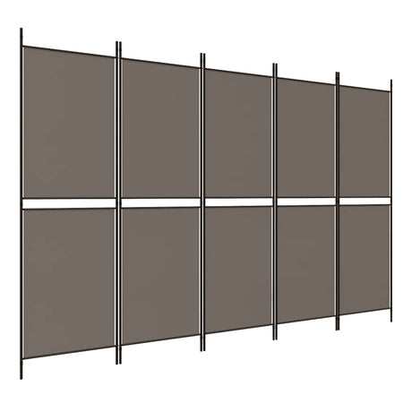 Vidaxl kamerscherm met 5 panelen 250x220 cm stof antracietkleurig