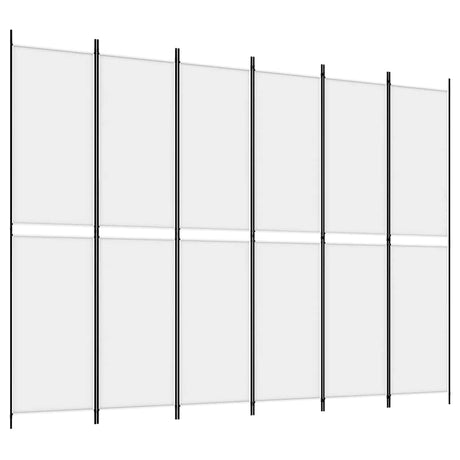 Vidaxl kamerscherm met 6 panelen 300x220 cm stof wit