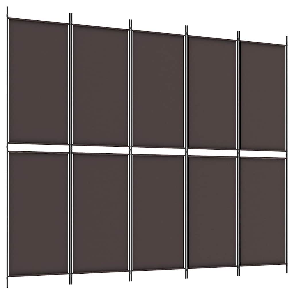 Vidaxl kamerscherm met 6 panelen 300x220 cm stof bruin