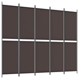 Vidaxl kamerscherm met 6 panelen 300x220 cm stof bruin