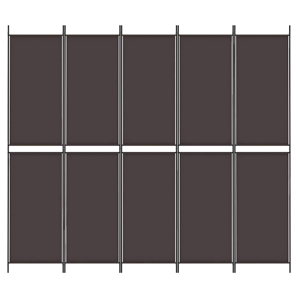 Vidaxl kamerscherm met 6 panelen 300x220 cm stof bruin