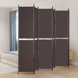 Vidaxl kamerscherm met 6 panelen 300x220 cm stof bruin