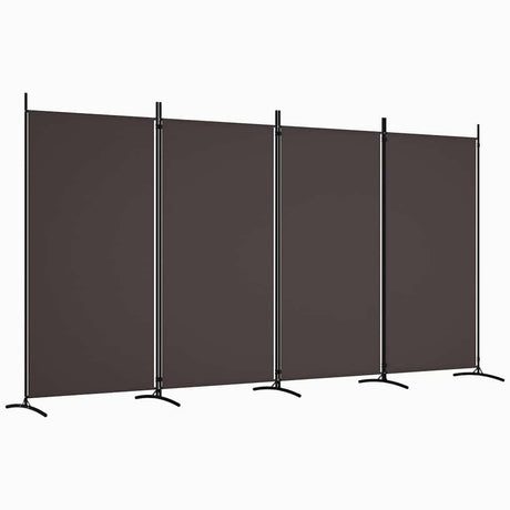 Vidaxl kamerscherm met 4 panelen 346x180 cm stof bruin