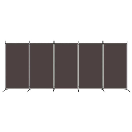Vidaxl kamerscherm met 5 panelen 433x180 cm stof bruin