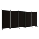 Vidaxl kamerscherm met 5 panelen 433x180 cm stof zwart