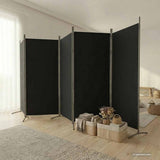 Vidaxl kamerscherm met 5 panelen 433x180 cm stof zwart