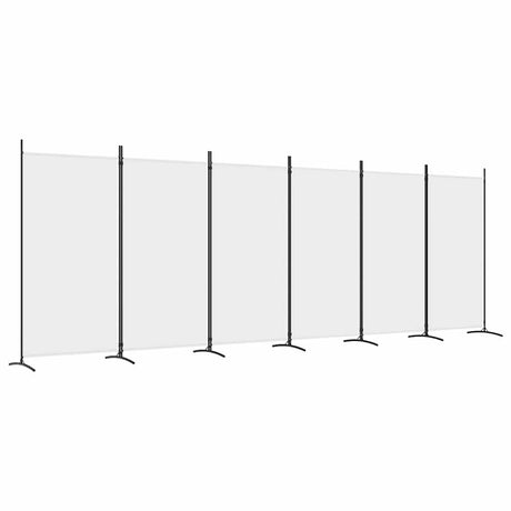 Vidaxl kamerscherm met 6 panelen 520x180 cm stof wit