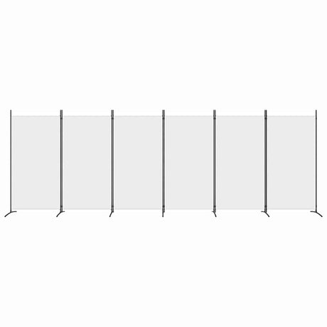 Vidaxl kamerscherm met 6 panelen 520x180 cm stof wit