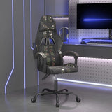 Vidaxl gamestoel draaibaar kunstleer zwart en camouflage