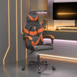 Vidaxl gamestoel draaibaar kunstleer zwart en oranje