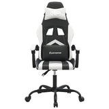 Vidaxl gamestoel draaibaar kunstleer zwart en wit