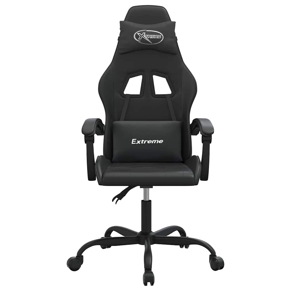 Vidaxl gamestoel draaibaar kunstleer zwart