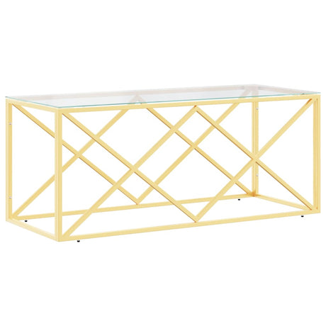 Vidaxl salontafel 110x45x45 cm roestvrij staal en glas