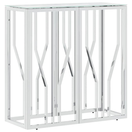 Vidaxl wandtafel 70x30x70 cm roestvrij staal en glas