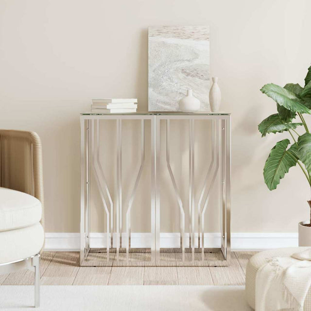 Vidaxl wandtafel 70x30x70 cm roestvrij staal en glas