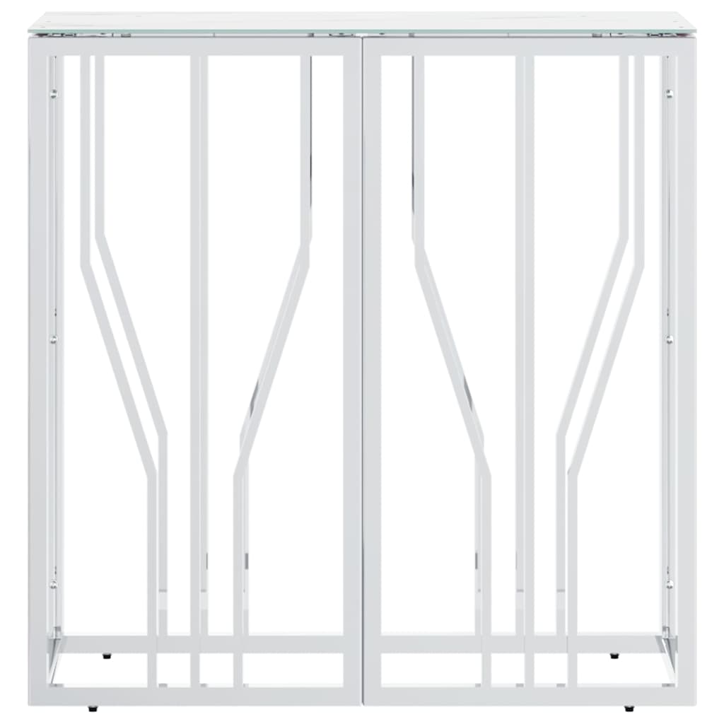 Vidaxl wandtafel 70x30x70 cm roestvrij staal en glas zilverkleurig