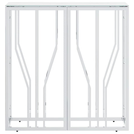 Vidaxl wandtafel 70x30x70 cm roestvrij staal en glas zilverkleurig