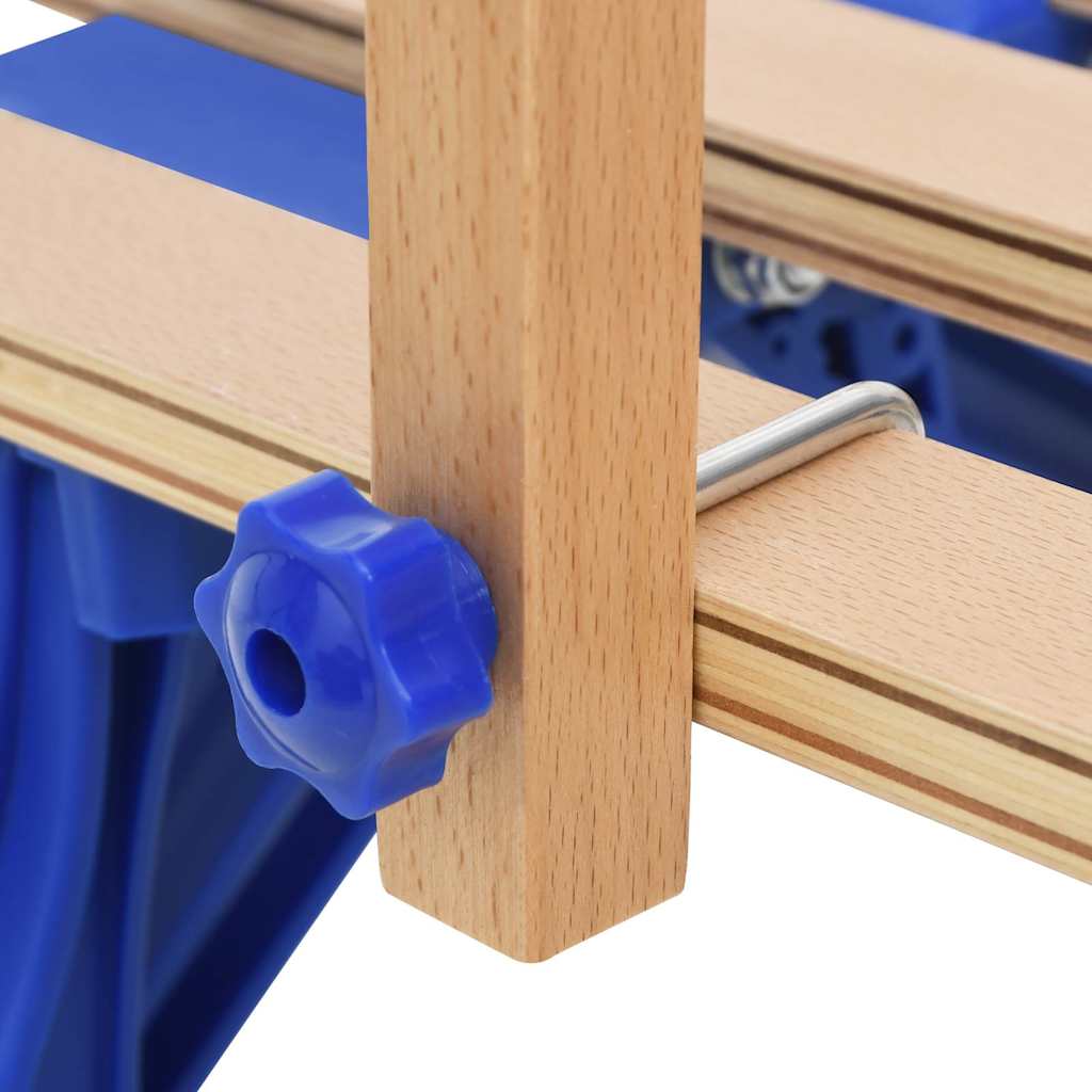 Vidaxl rugleuning voor slee multiplex blauw