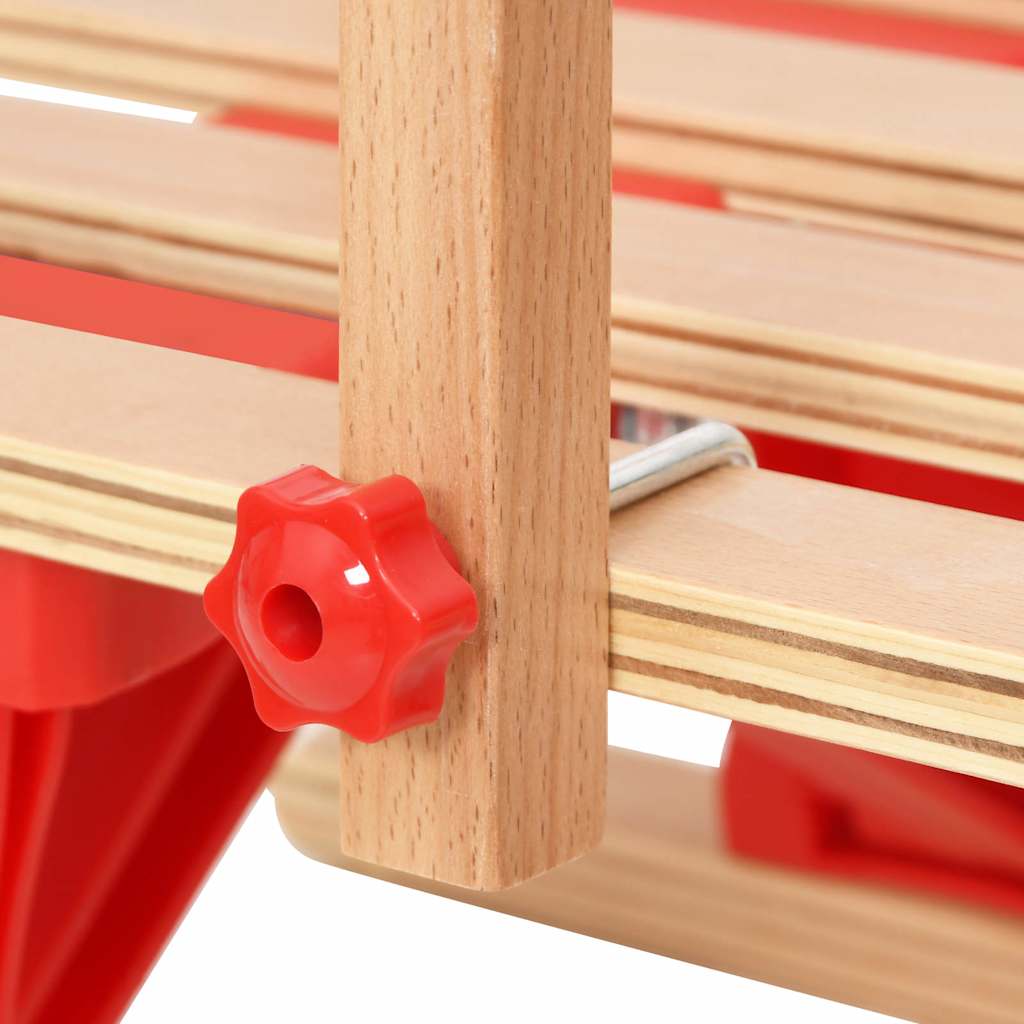 Vidaxl rugleuning voor slee multiplex rood