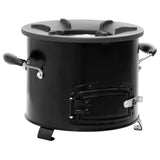 Vidaxl Camping Wood Stove 36x26x22.5 cm de metal negro