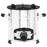 Vidaxl houtkachel met usb-ventilator 35,5x26x28 cm roestvrijstaal