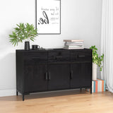 Vidaxl dressoir 110x35x70 cm massief grenenhout zwart