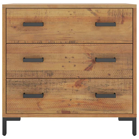 Vidaxl ladekast 75x35x70 cm massief grenenhout