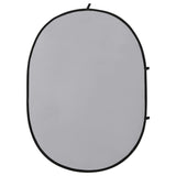 Vidaxl Hannergrondbildschierm Studio 2-an-1 oval 200x150 cm schwaarz