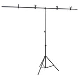 Vidaxl ozadje Standard T-oblike T 201x60X (70-200) cm črna