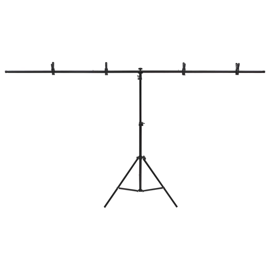 Vidaxl baggrund Standard T-formet 201x60x (70-200) CM sort