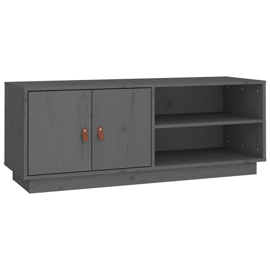 Vidaxl tv-meubel 105x34x40 cm massief grenenhout grijs