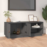 Vidaxl tv-meubel 105x34x40 cm massief grenenhout grijs