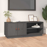 Vidaxl tv-meubel 105x34x40 cm massief grenenhout grijs