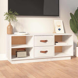 Vidaxl tv-meubel 100x34x40 cm massief grenenhout wit