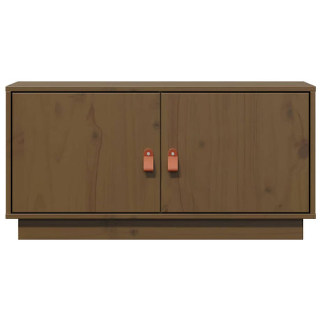 Vidaxl tv-meubel 80x34x40 cm massief grenenhout honingbruin