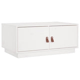 Vidaxl salontafel 80x50x35 cm massief grenenhout wit