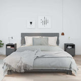 Vidaxl nachtkastjes 2 st 40x34x55 cm massief grenenhout grijs