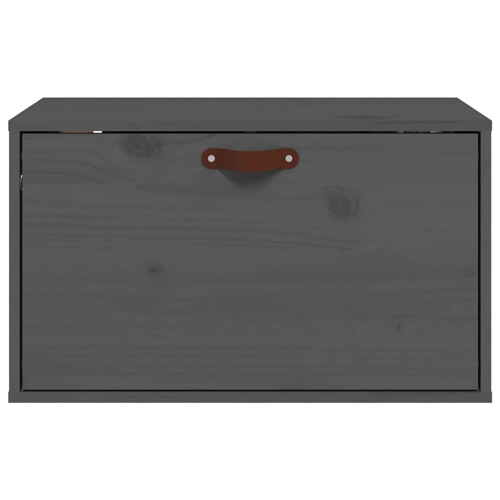 Vidaxl wandkast 60x30x35 cm massief grenenhout grijs