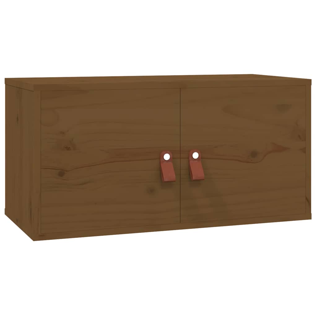 Vidaxl wandkast 60x30x30 cm massief grenenhout honingbruin