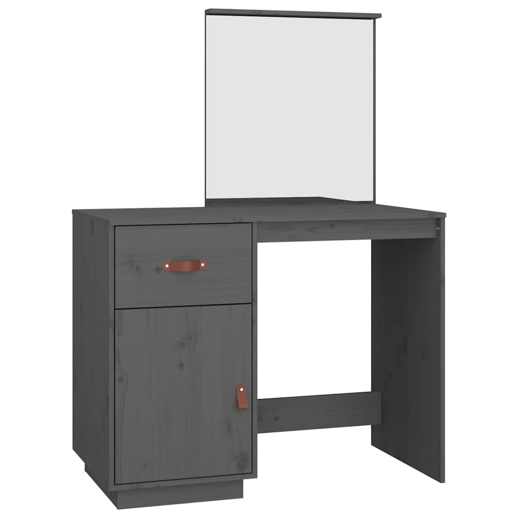 Vidaxl kaptafel 95x50x134 cm massief grenenhout grijs
