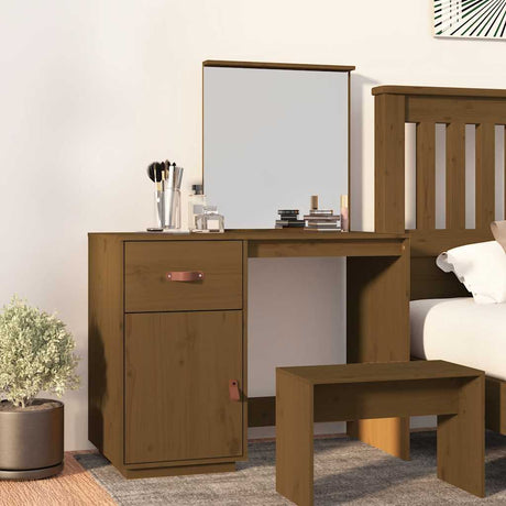 Vidaxl kaptafel 95x50x134 cm massief grenenhout honingbruin