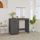 Vidaxl kaptafel met led 95x50x133,5 cm massief grenenhout grijs