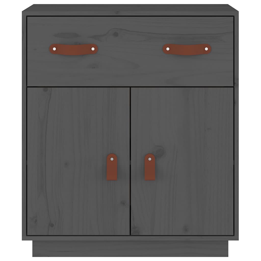 Vidaxl dressoir 65,5x40x75 cm massief grenenhout grijs