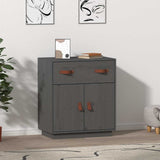 Vidaxl dressoir 65,5x40x75 cm massief grenenhout grijs