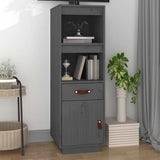Vidaxl hoge kast 34x40x108,5 cm massief grenenhout grijs