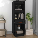 Vidaxl hoge kast 34x40x108,5 cm massief grenenhout zwart
