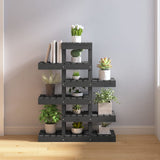 Vidaxl plantenstandaard 85x25x109,5 cm massief grenenhout grijs