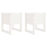 Vidaxl plantenbakken 2 st 40x40x52,5 cm massief grenenhout wit
