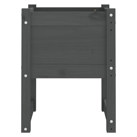 Vidaxl plantenbak 40x40x52,5 cm massief grenenhout grijs