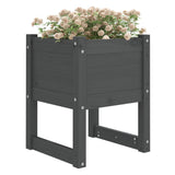 Vidaxl Planters 2 ST 40x40x52.5 cm Solid Pine Grey Grey